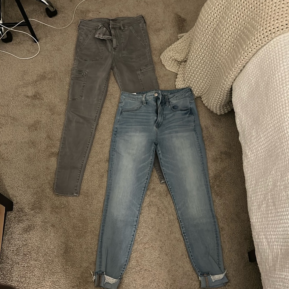 2 pairs of American Eagle 360 Next Level Stretch Skinny Jeans